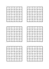 舒尔特方格36格-专注力注意力训练(A4可打印)