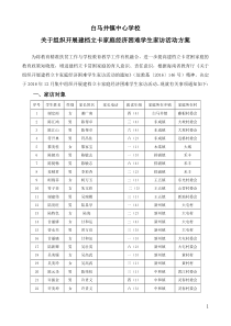 关于组织开展建档立卡家庭经济困难学生家访活动方案