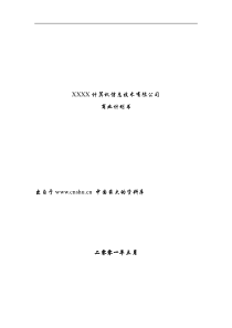 X【XXX计算机信息技术有限公司商业计划书】（DOC39页）