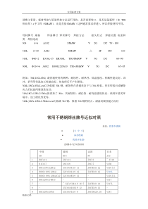 焊丝对照表