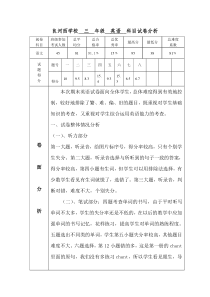 冀教版小学三年级英语试卷分析-(1)