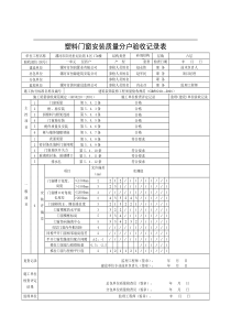 塑料门窗安装质量分户验收记录表