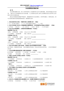 企业招聘现状调查问卷