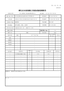 硬化后水泥混凝土性能试验检测报告改