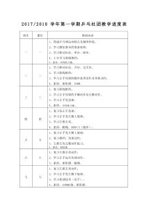 乒乓球训练计划及教案