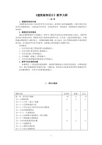 建筑装饰设计教学大纲