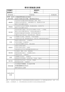 塔吊月检记录表