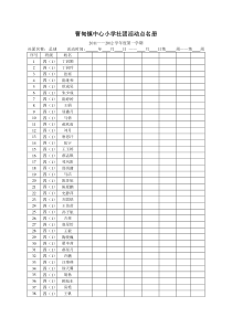 曹甸镇中心小学-------社团活动点名册