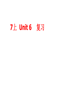 牛津译林版英语7A-Unit6期末复习课件(共28张PPT)