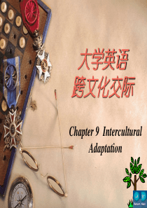 2019年大学英语跨文化交际chapter9-Intercultural-Adaptation