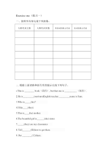 人称代词主格、宾格、形容词性物主代词、名词性物主代词练习