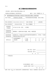 混凝土外观质量缺陷处理记录主体