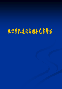 【培训课件】组织团队建设与领导艺术修炼