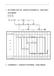 双代号时标网络绘制与调整练习