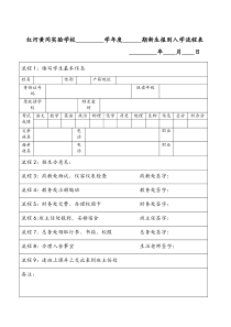 新生报到入学流程表