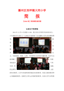 大同小学性健康教育简报