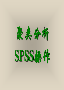 聚类分析SPSS操作