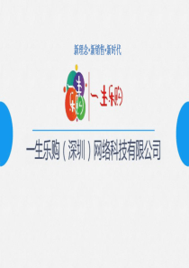 一生乐购商贸有限公司.商业计划书（PPT34页）