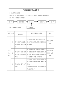 小型车辆维修保养作业指导书