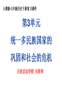 下册第3单元统一多民族国家的巩固和社会的危机(按课