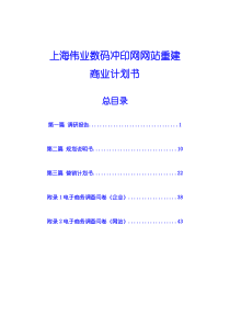 上海伟业数码冲印网网站重建商务计划书