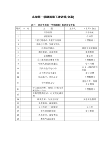 小学第一学期国旗下讲话稿(全套)