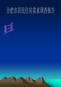 合肥市居民住房需求调查报告