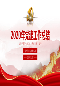 2020年党建工作总结PPT课件(带内容)