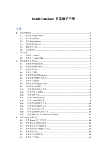 Oracle11G日常维护手册