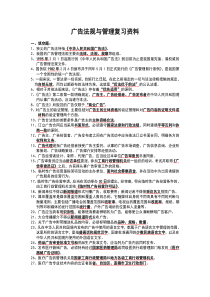 广告法规与管理重点