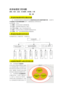 经济地理学期末复习资料整理