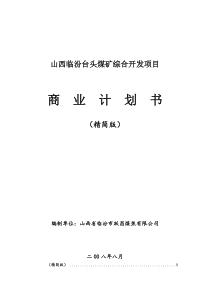 临汾台头煤矿综合开发项目商业计划书