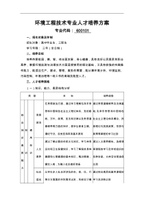 环境工程技术专业人才培养方案