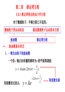 量子物理第二章-薛定谔方程