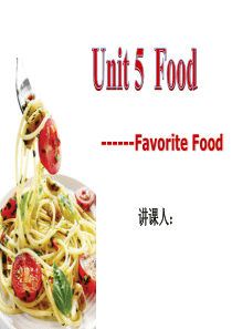 语文版中职英语(基础模块-上册)Unit-5《Food》ppt课件2