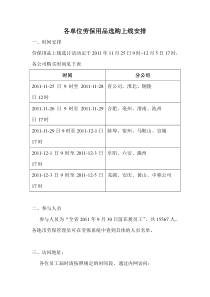 上线时间安排及劳保用品购买