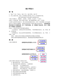 统计学期末复习-公式汇总