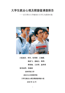 大学生就业心理以及期望值调查报告