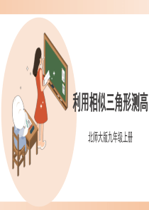 北师大版九年级数学上册《利用相似三角形测高》精品课件