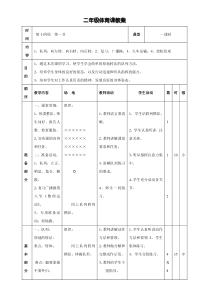 二年级队列队形教案