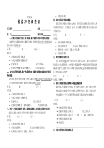 利益冲突调查表