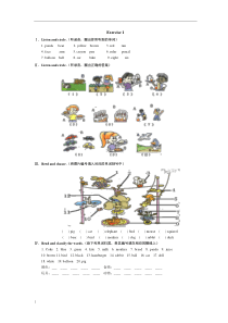 人教版小学三年级英语单元测试题