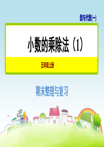 部编人教版五年级数学上册-期末整理与复习-整理与复习：数与代数(一)·小数的乘除法(1)