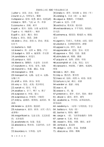 (完整版)英语四级核心高频词汇表