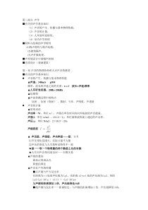 建筑物理复习资料声学部分框架整理