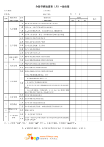 分层审核检查表(月)-总经理