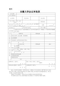 会议审批表