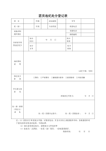 团员违纪处分登记表