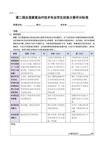 第二届全国康复治疗专业学生技能大赛评分标准