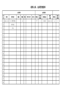 材料出入库管理清单表